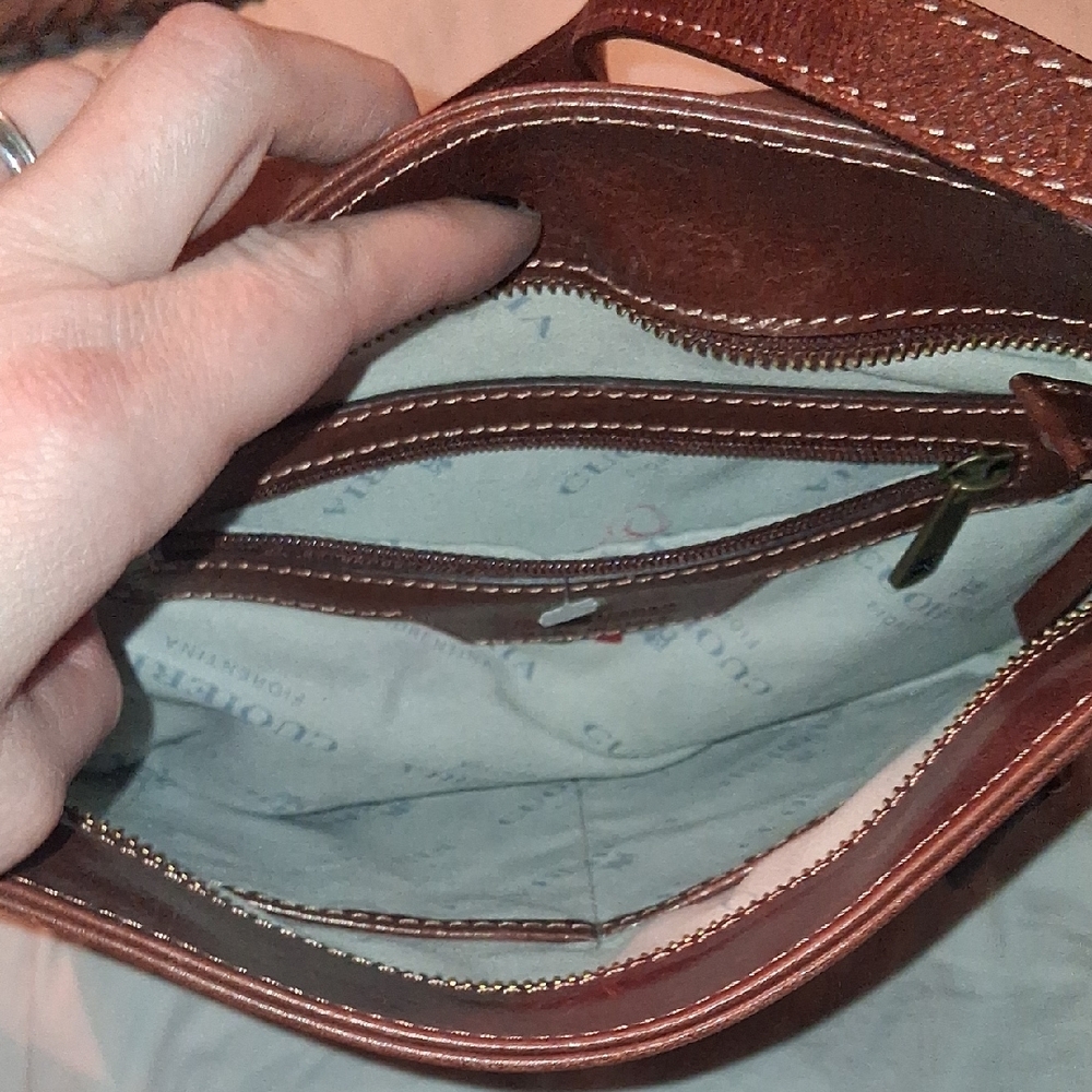 Cuoieria Fiorentina Clearence From $400 Brown Leather Messenger Bag - Picture 5 of 16
